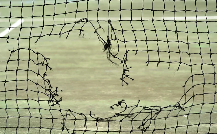 Hole in net