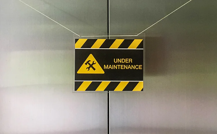 ‘Under maintenance’ sign