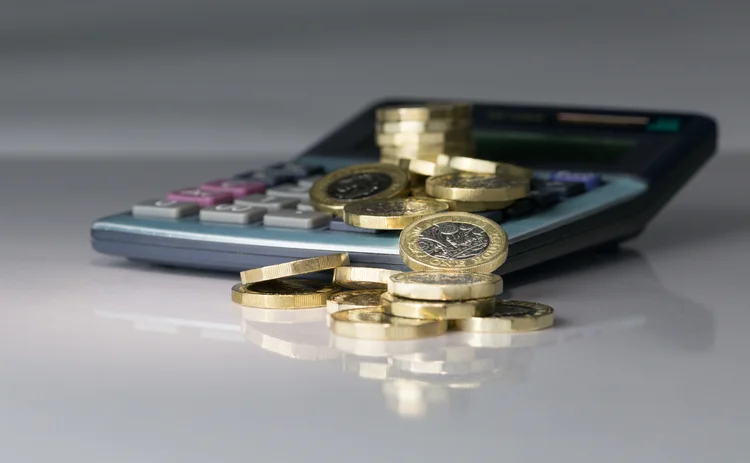 coins and calculator