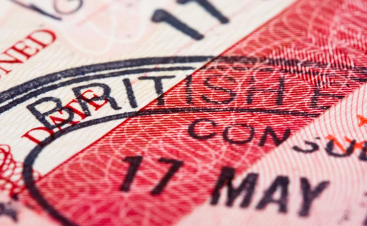 British immigration stamp
