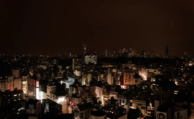 Tokyo in semi-darkness after Fukushima