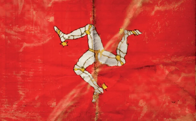 isle-of-man-flag-grunch-painting-on-squared-paper