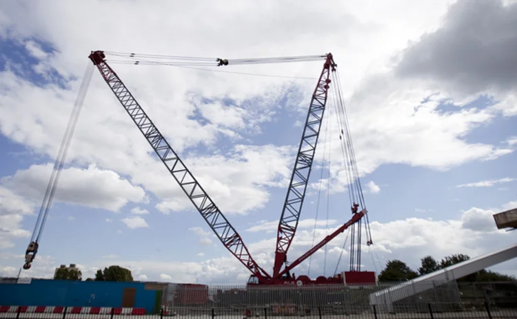 Construction in Olympic Village in London