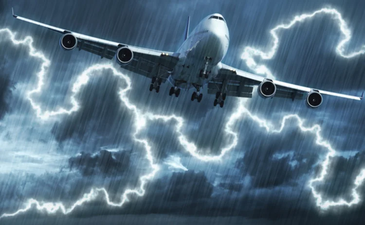 Plane in a storm