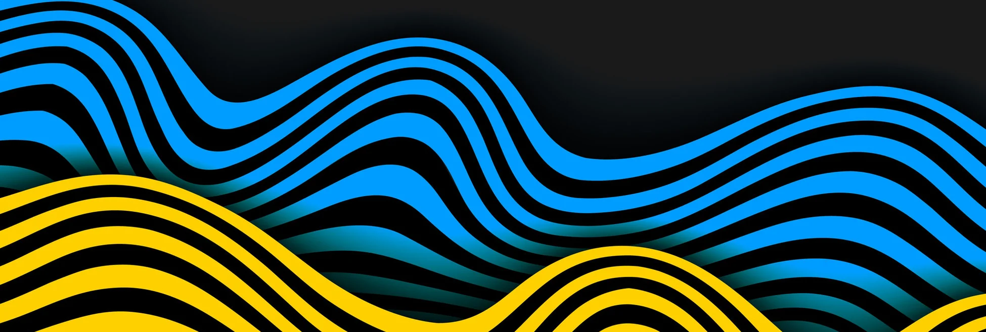 coloured flowing ribbon lines