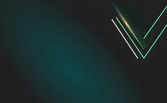 Minimalist abstract V design with glowing angular lines on a dark gradient background, representing AI-driven decision making, data direction, and the simplification of complex workflows into clear, streamlined paths.