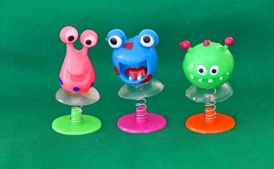jumping toys with suckers and springs