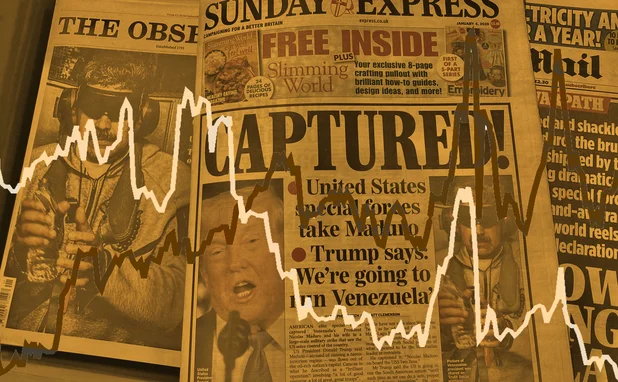 Newspaper front covers after Maduro capture