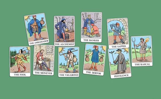 tarot cards depicting the top 10 risks