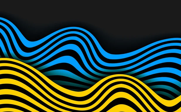 coloured flowing ribbon lines