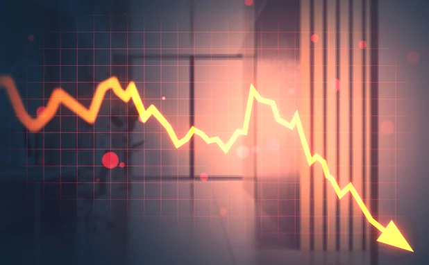 Glowing arrow pointing downwards 