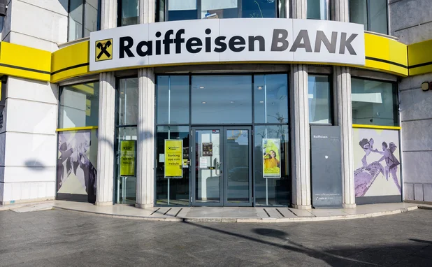 Raiffeisen Bank branch in Bucharest, Romania