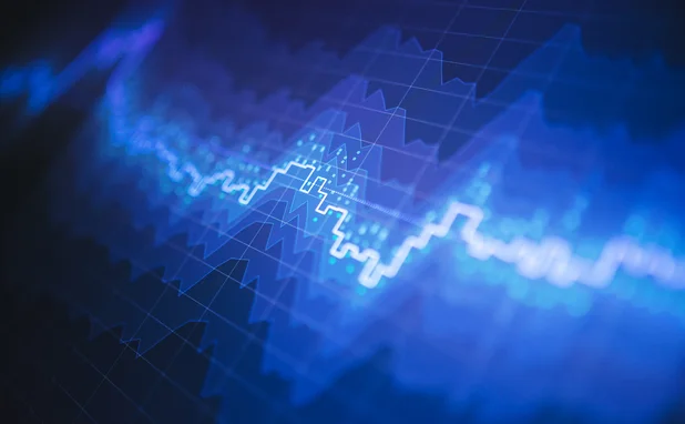 Abstract multiple financial graph lines