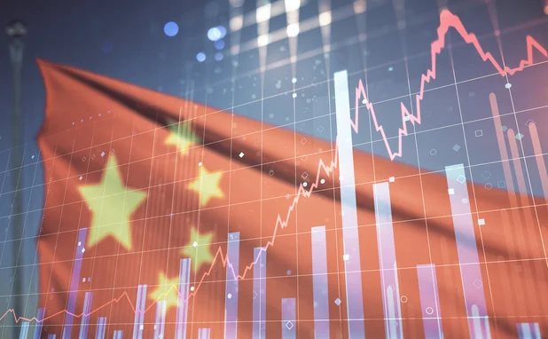 Chinese chart and flag