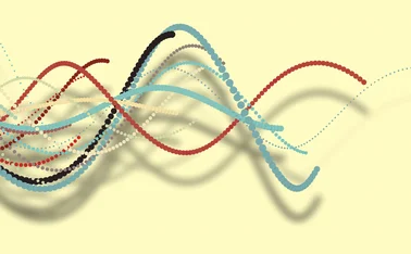 abstract image of curved coloured lines