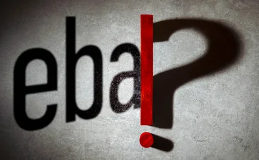 EBA shadows on wall next to exclamation mark and question mark
