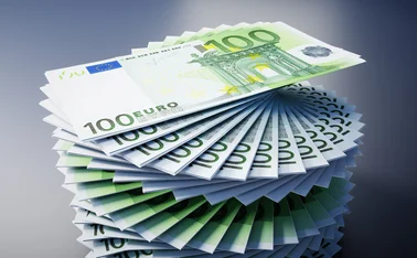 Pile of Euro notes