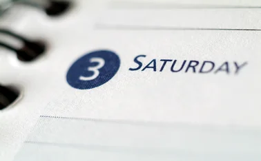 Saturday calendar entry