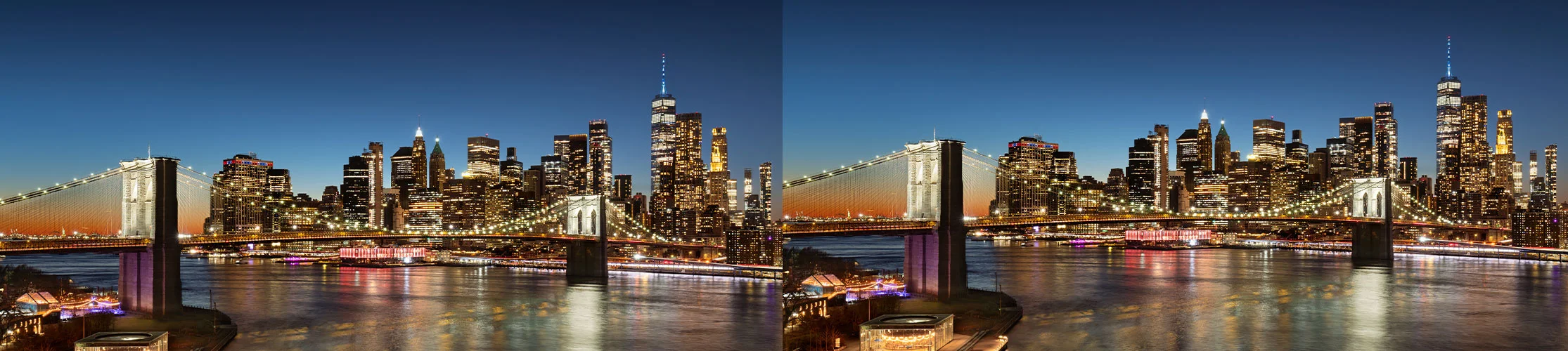 New York skyline at night