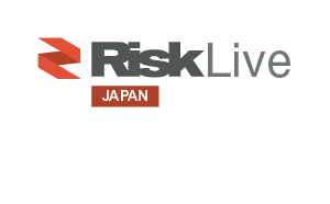 Risk Live Japan logo with orange colour icon and grey texts