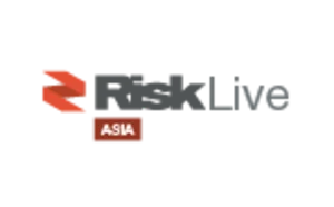 Risk Live Asia logo with orange tie and grey texts