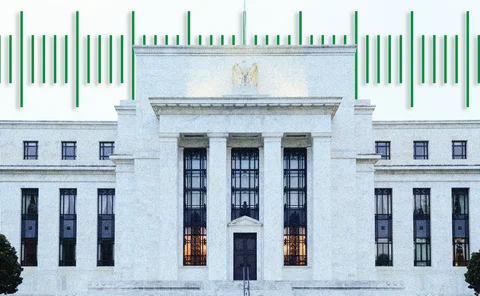 Federal Reserve building montage with some timeline pegs superimposed