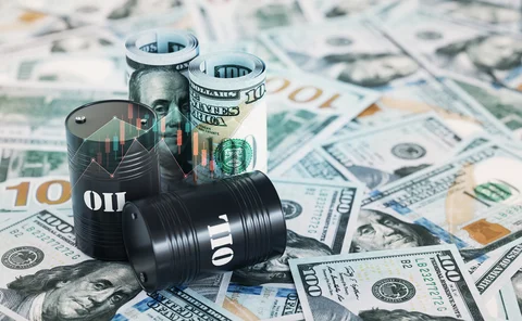 Oil-barrels and dollars