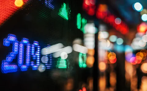 Stock ticker displays