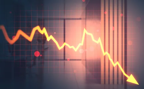 Glowing arrow pointing downwards 