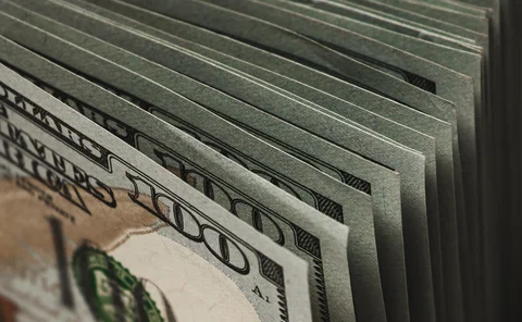 Stack of dollar bills