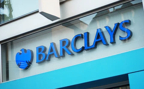 Barclays logo on a building