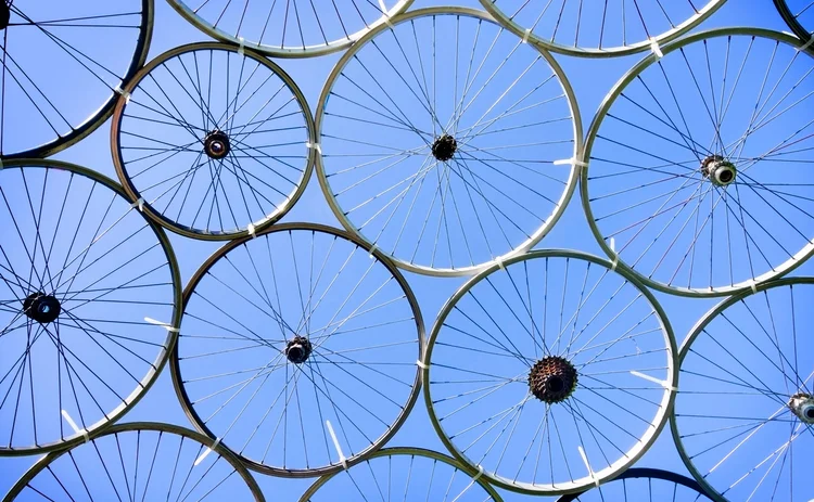 Photo of bicycle wheels
