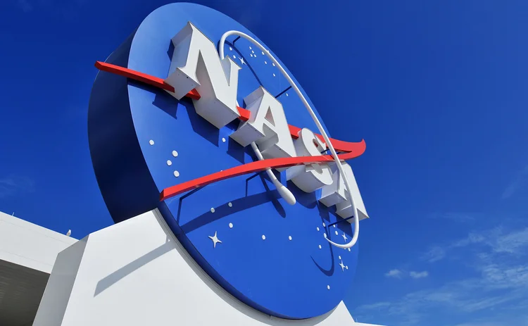 NASA logo at the Kennedy Space Center