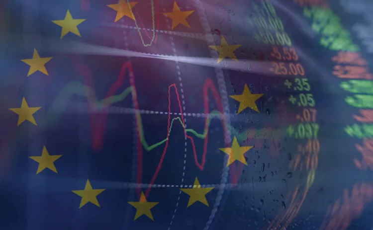 EU flag and data