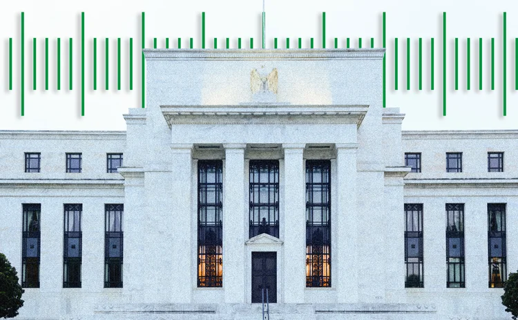 Federal Reserve building montage with some timeline pegs superimposed