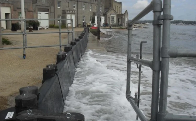 Floodstop barrier at Brownsea