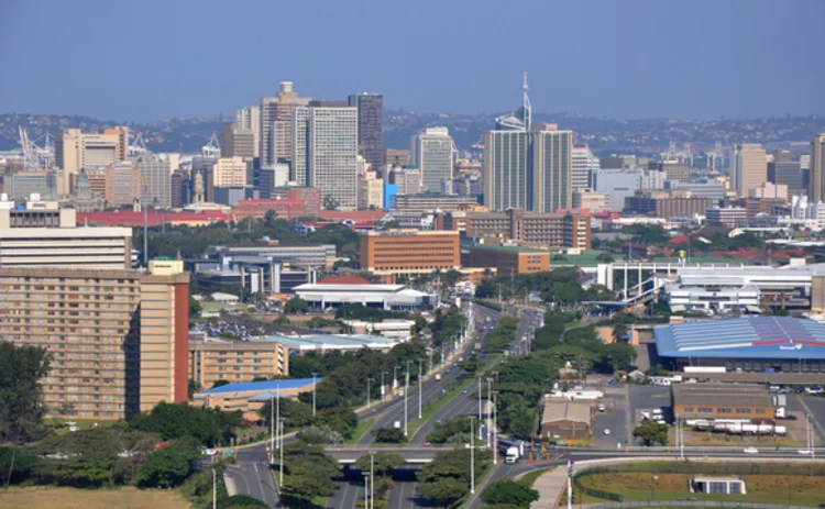 The skyline in Durban in South Africa