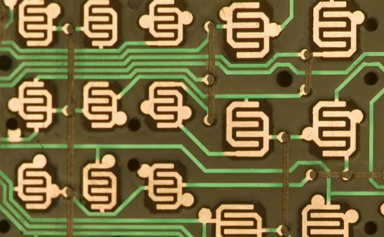 electronic-circuit-board-closeup-brown-and-green-pattern