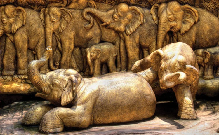 asia-elephants-brass-panel