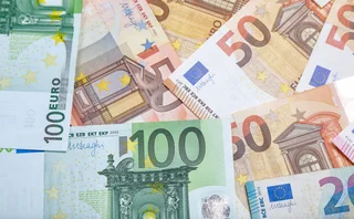 Euro notes of various denominations