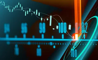 Radio dial and candlestick chart