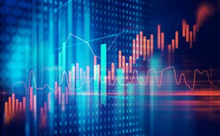 Overlapping charts abstract