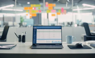 Office laptop screen