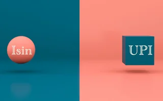 A ball with Isin written on it and a block with UPI written on it, representing a choice between the two things