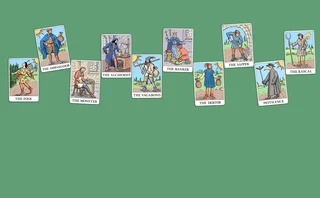 tarot cards depicting the top 10 risks