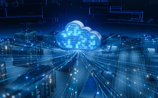 Digital image of digital cloud connecting to datacentres