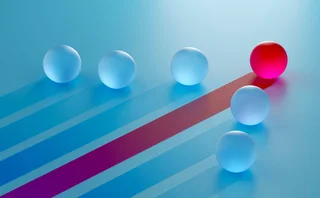 Abstract visualization showing multiple paths converging into a simplified, highlighted outcome, representing artificial intelligence decision-making, workflow optimization, and the simplification of complex data into clear, actionable results