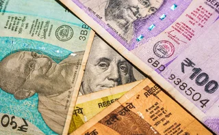 US dollar and Indian rupee notes