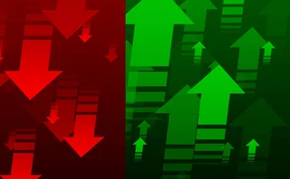 Some up arrows in green, and down arrows in red