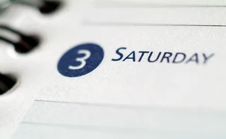 Saturday calendar entry